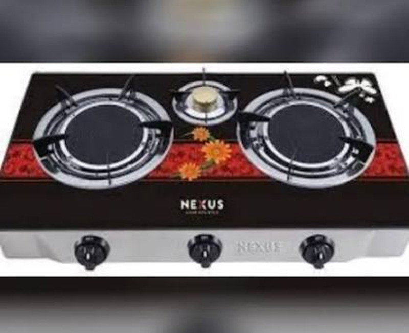 Nexus 3-Burner Table-Top Gas Stove – NX-306BR | High-Efficiency Stainless Steel Gas Cooker