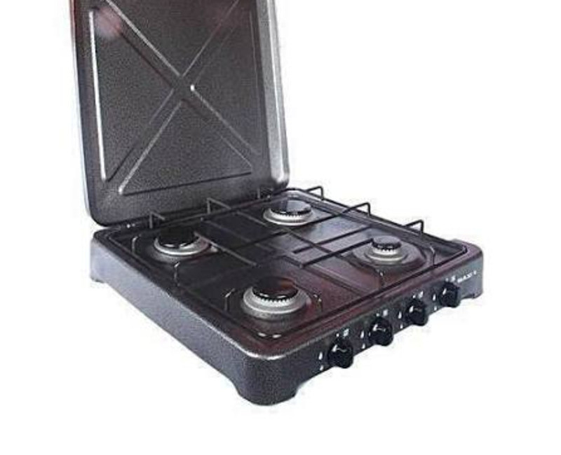 Maxi 4-Burner Manual Ignition Table-Top Gas Cooker – Durable Stainless Steel Top, Premium Flame Control, Low Gas Consumption