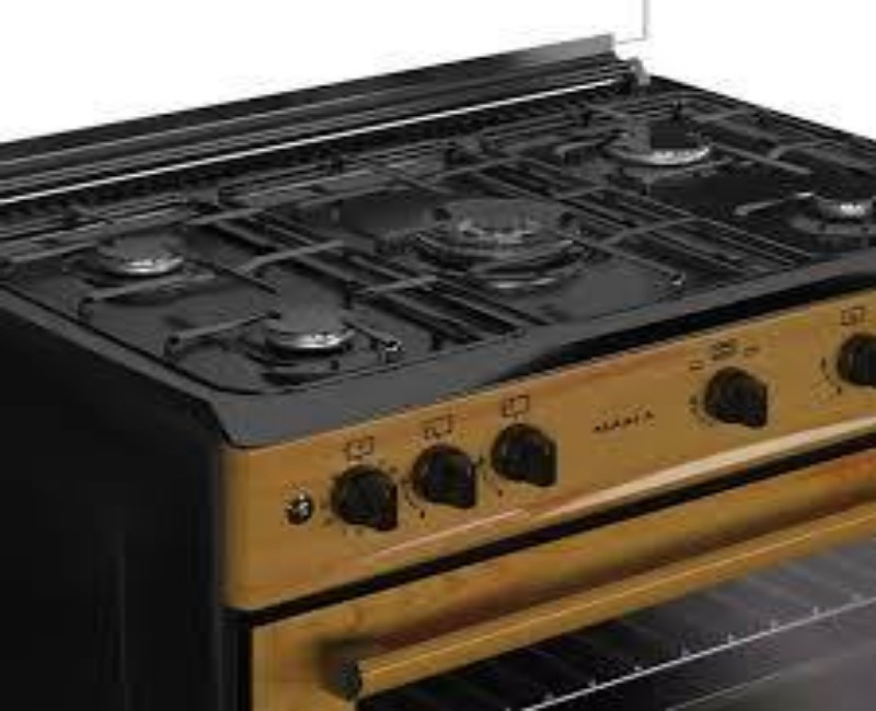 Maxi 60×90 Gas Cooker – 5 Burners with High-Capacity Oven | Durable Stainless Steel Body | Auto Ignition | Premium Home Cooking Range