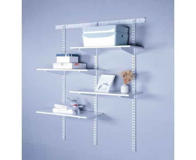Home Depot Everbilt Wall Shelf with Brackets – Durable Wooden Shelf with Metal Supports for Home & Office Organization