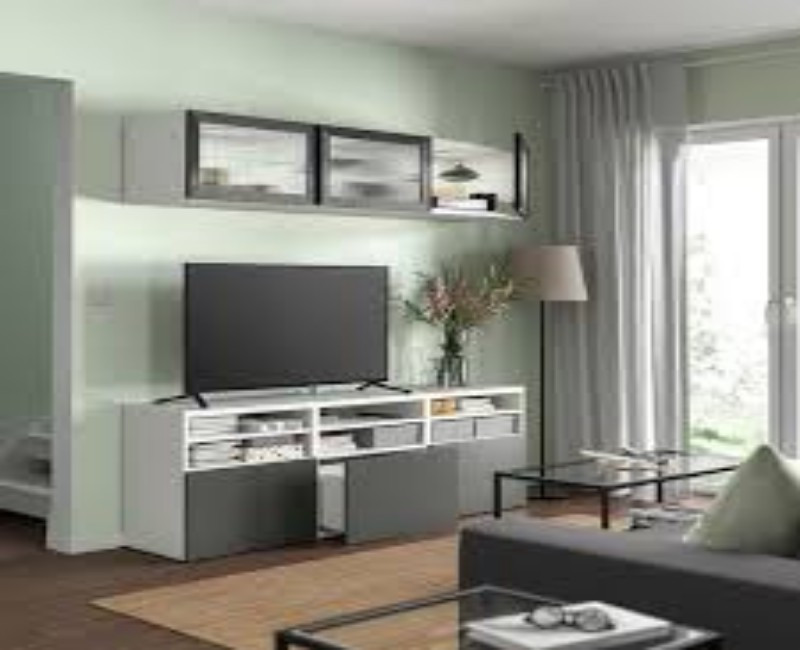 Modular TV Shelf & Media Storage Unit – Scandinavian-Style Customizable Entertainment Wall System