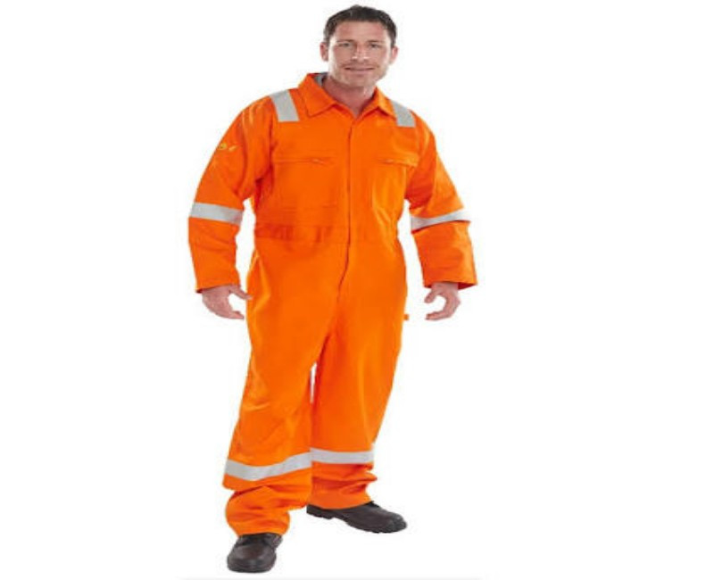 SMI Flame Resistant Industrial Safety Coverall – Durable FR Workwear for Welding, Oil & Gas, Electrical & High-Heat Environments (Safety tools)