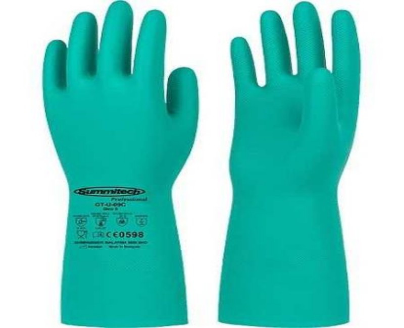 Professional Chemical-Resistant Gloves – Heavy-Duty Nitrile Safety Gloves for Industrial, Laboratory, Cleaning & Chemical Handling Protection. (Safety tools)