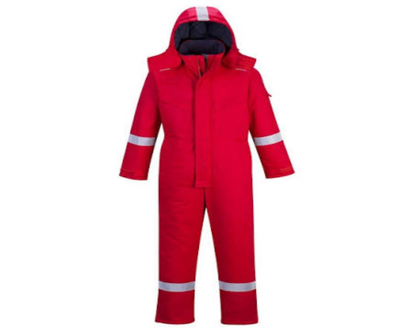 Portwest FR + WP Pro Coverall – Fire Resistant & Waterproof Cotton/Nomex Blend Red with Reinforced Knees (Safety tools)