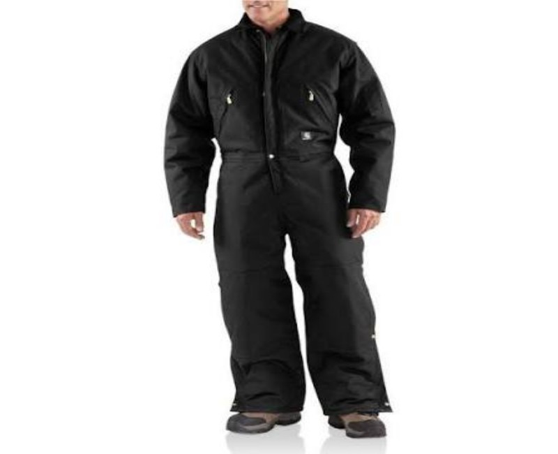 Carhartt Rain Shield Coverall – Waterproof Nylon Black Workwear with Hood (Safety tools)