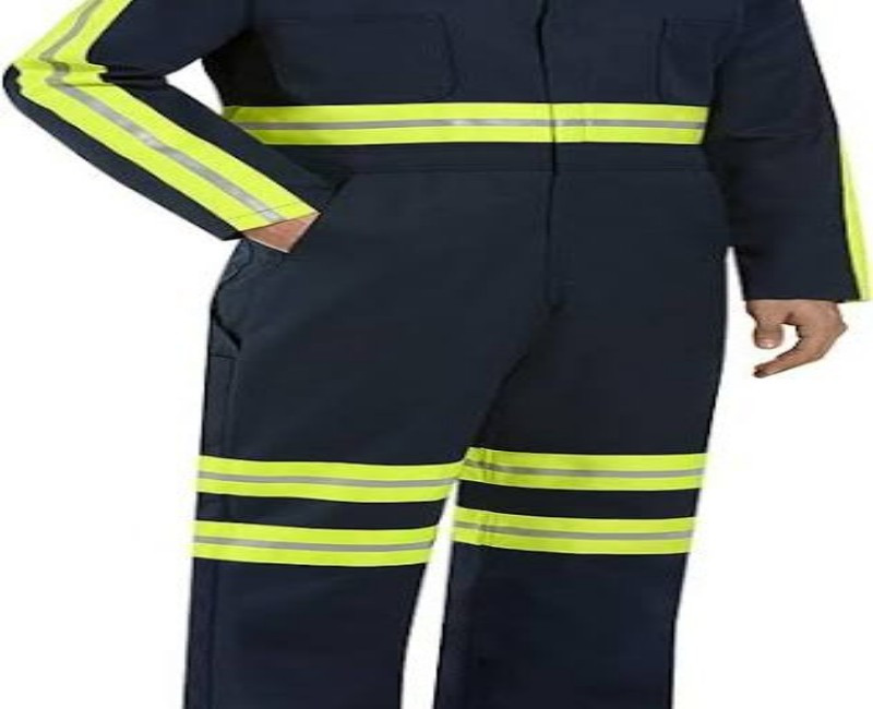 Red Kap FR + WP Utility Coverall – Fire Resistant & Waterproof Cotton/Nomex Blend with Multiple Utility Pockets (Yellow) (Safety tools)
