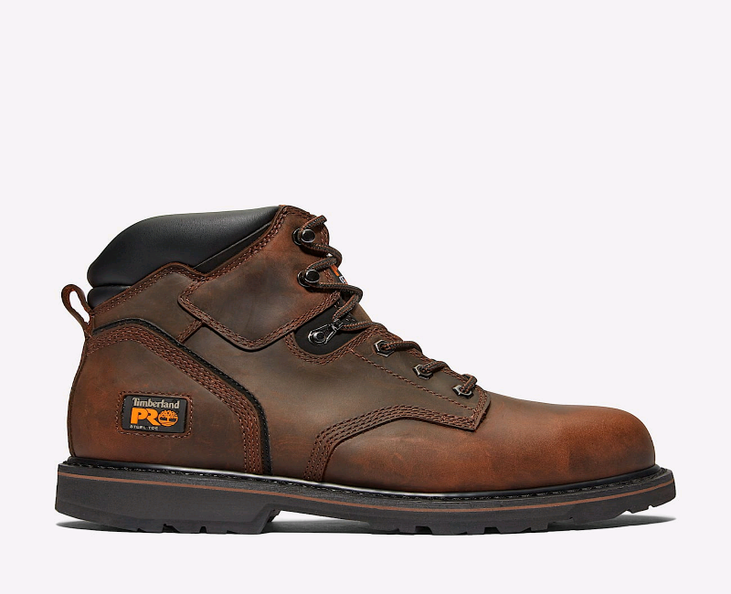 Timberland PRO Pit Boss Safety Toe Work Boot – Rugged Leather Construction, Slip & Oil Resistant Outsole, Industrial Protective Footwear( brown)