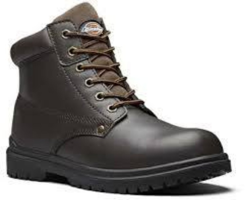 Dickies Industrial Safety Steel Toe Work Boot – Durable Leather, Slip & Oil Resistant Outsole, Comfortable All-Day Protection(brown)