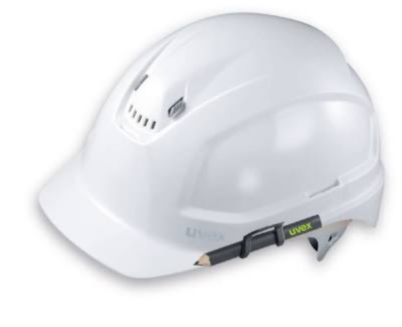 Uvex Pheos Industrial Safety Helmet – Lightweight ABS Shell, Ventilated Hard Hat with 3D Adjustable Suspension & Anti-Scratch Visor Compatibility(white)