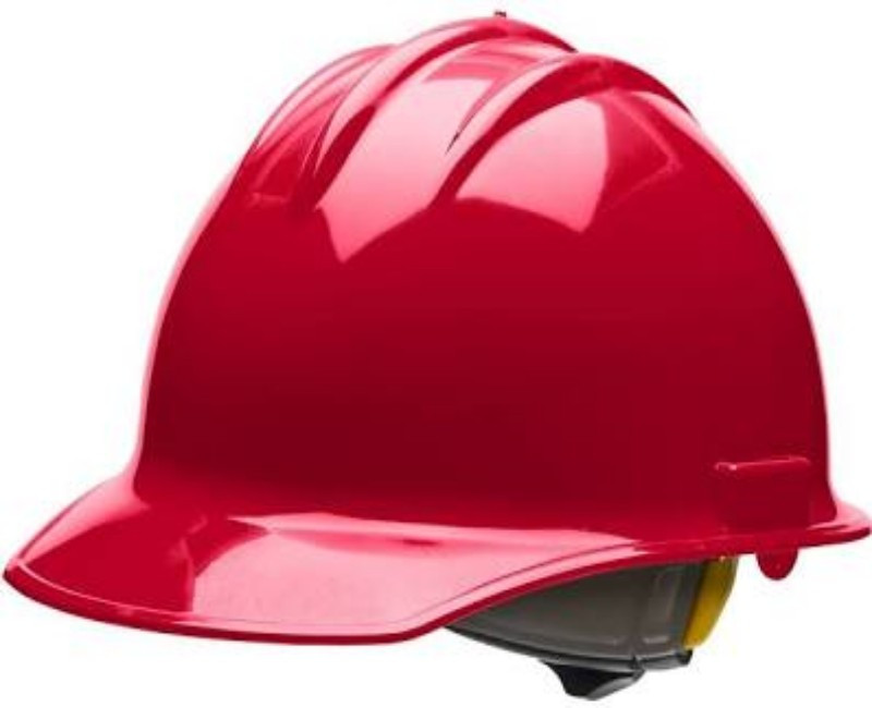 Bullard C30 Classic Hard Hat – Durable HDPE Safety Helmet with 4-Point Suspension & Cotton Brow Pad(Red)