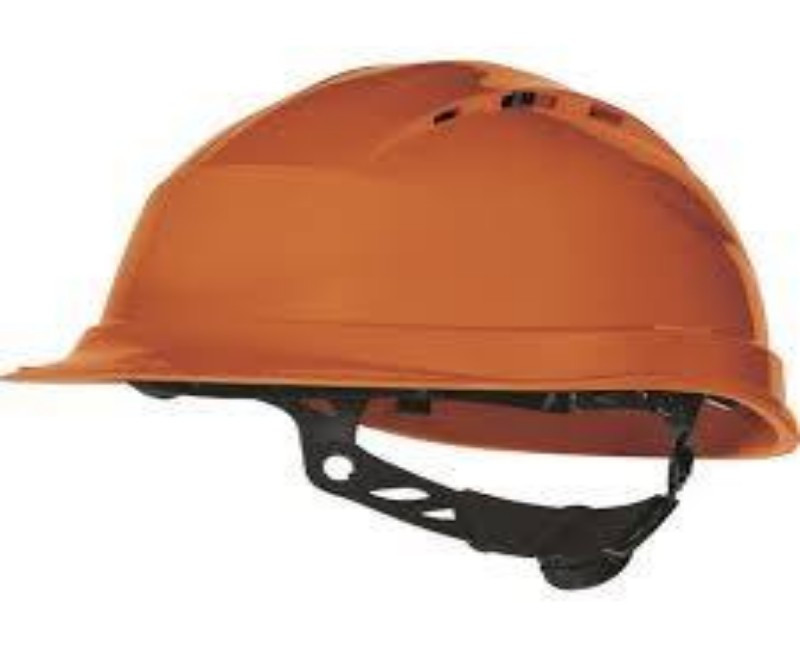 Delta Plus Quartz IV Safety Helmet – High-Strength Polypropylene Hard Hat with Adjustable Harness & Heat-Resistant Shell(orange)