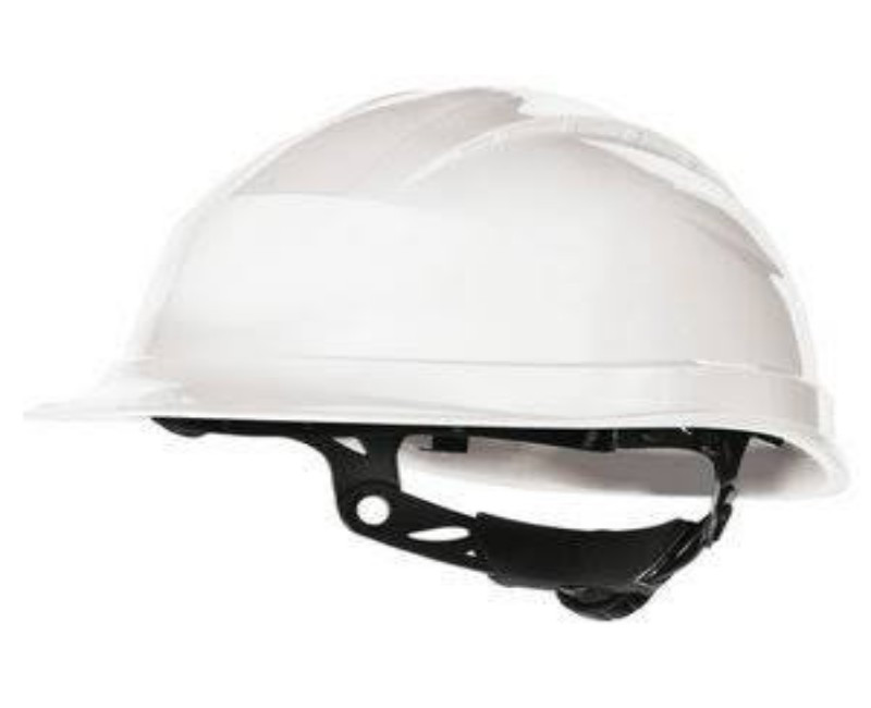 Delta Plus Quartz IV Safety Helmet – High-Strength Polypropylene Hard Hat with Adjustable Harness & Heat-Resistant Shell(white)